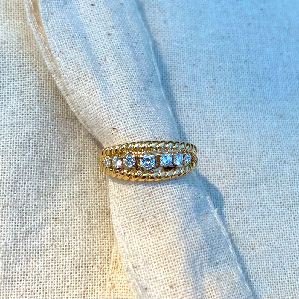 Lovely Estate Wedding Ring Engagement Diamond and Gold